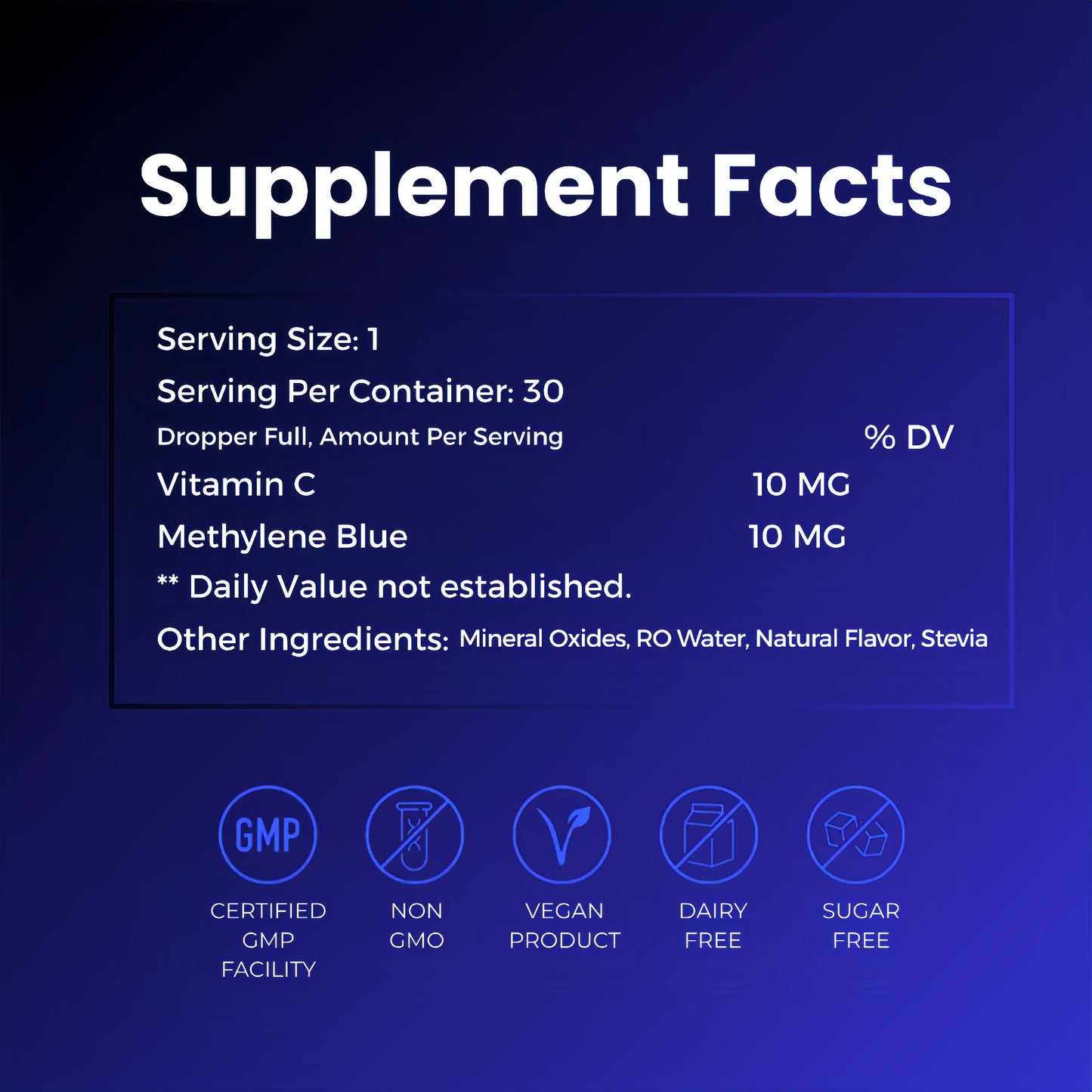 Methylene Blue Liquid Drops